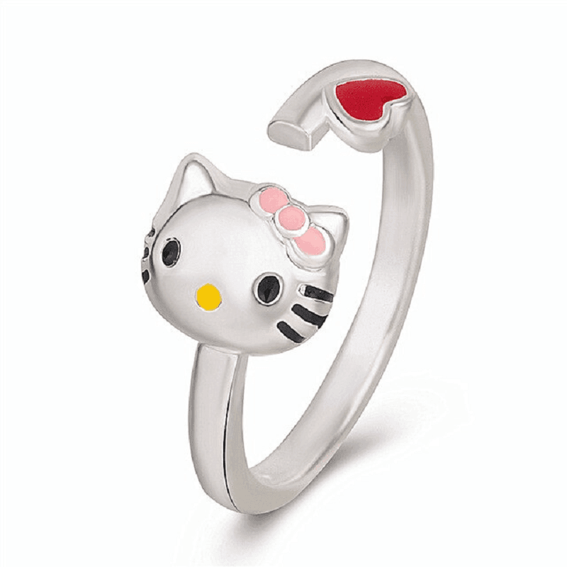 anillo de hello kitty rojo