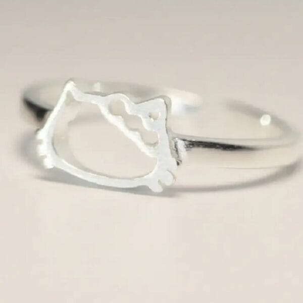 anillo hello kitty plata