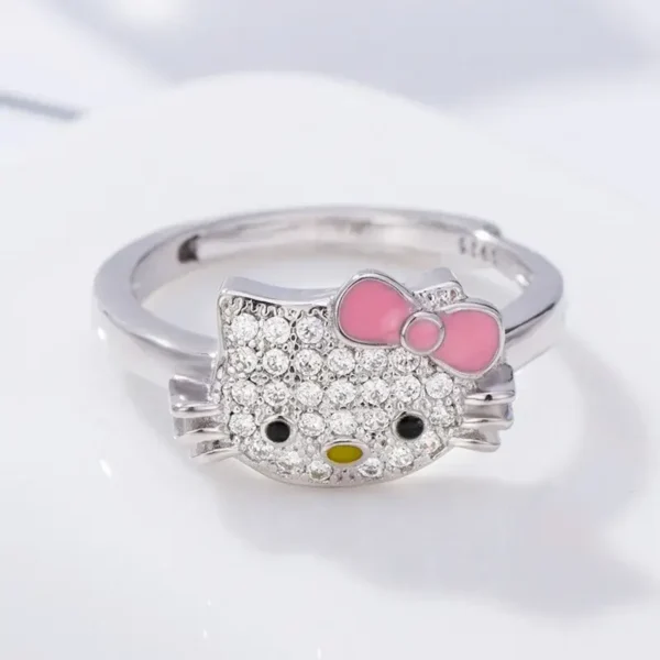 anillo hello kitty rosa