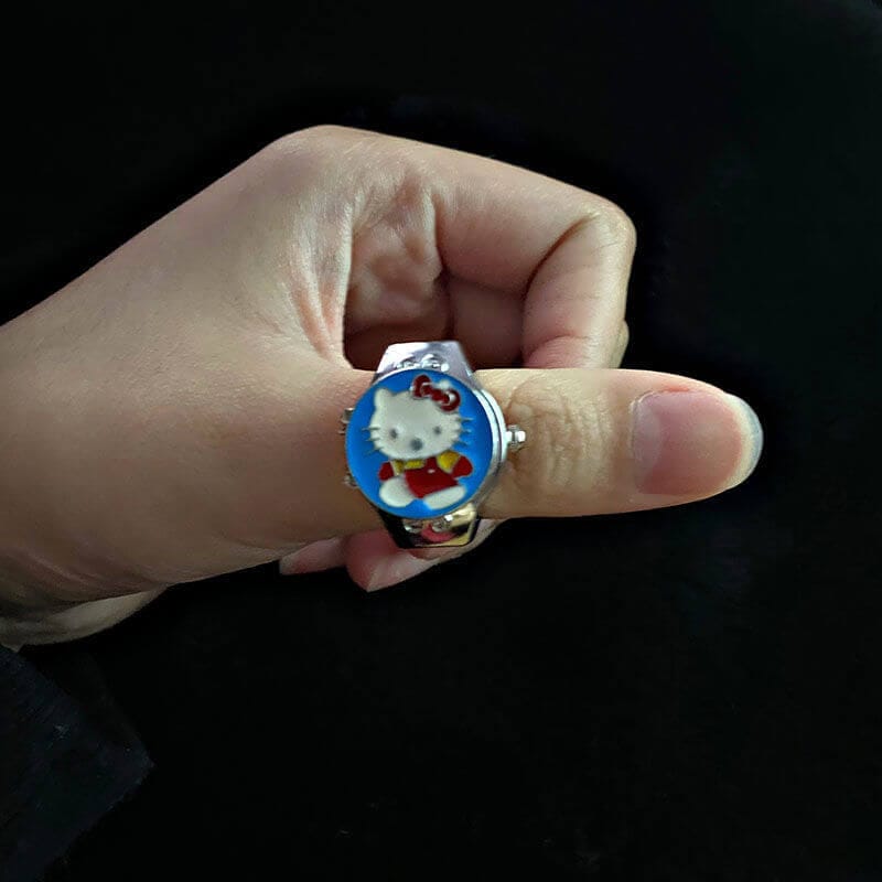 anillo reloj hello kitty