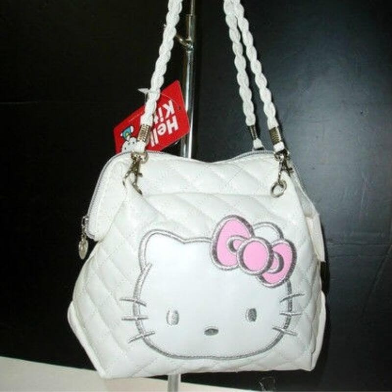 bolso hello kitty cuero blanco