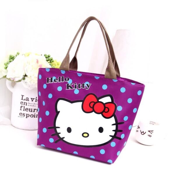 bolso hello kitty lunares violeta