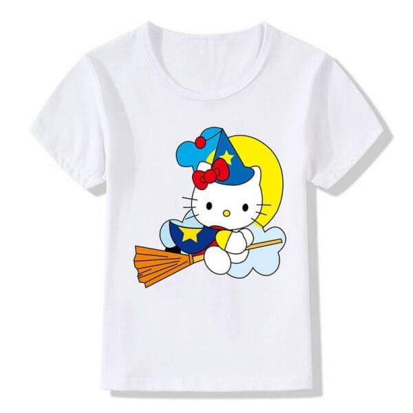 camiseta hello kitty escoba magica