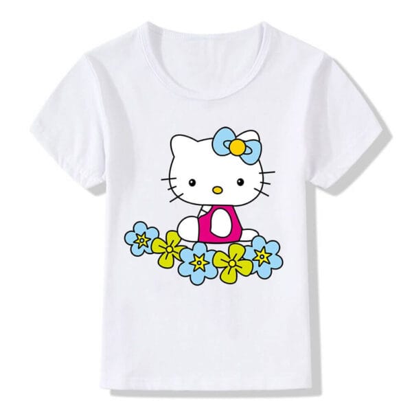 camiseta hello kitty flor