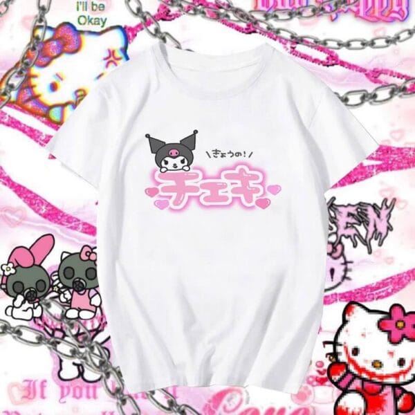 camiseta hello kitty kuromi kanji