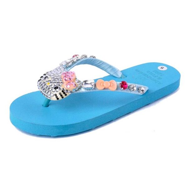 chanclas hello kitty azul