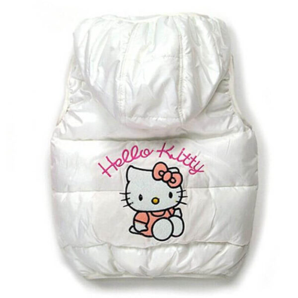 chaqueta hello kitty sin mangas blanco