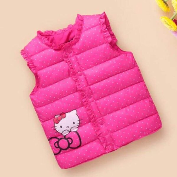 chaqueta sin mangas hello kitty rosa
