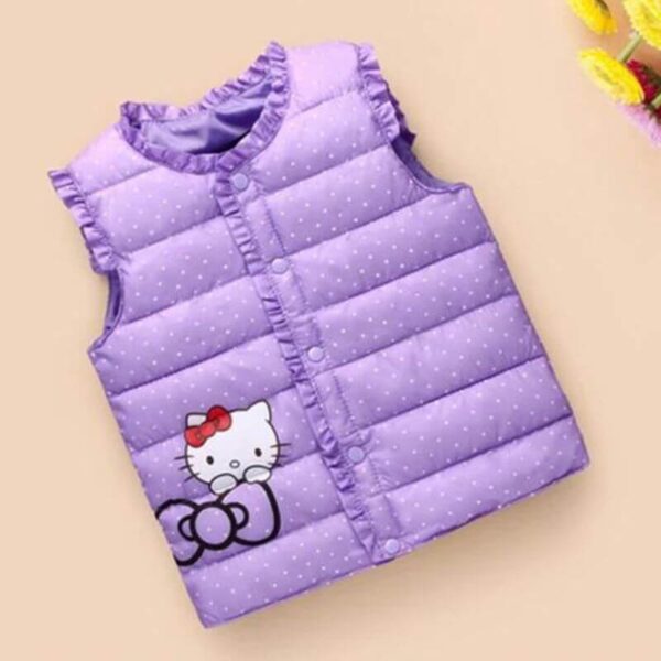 chaqueta sin mangas hello kitty violeta