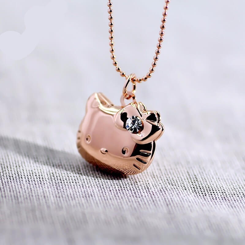 colgante hello kitty oro rosado