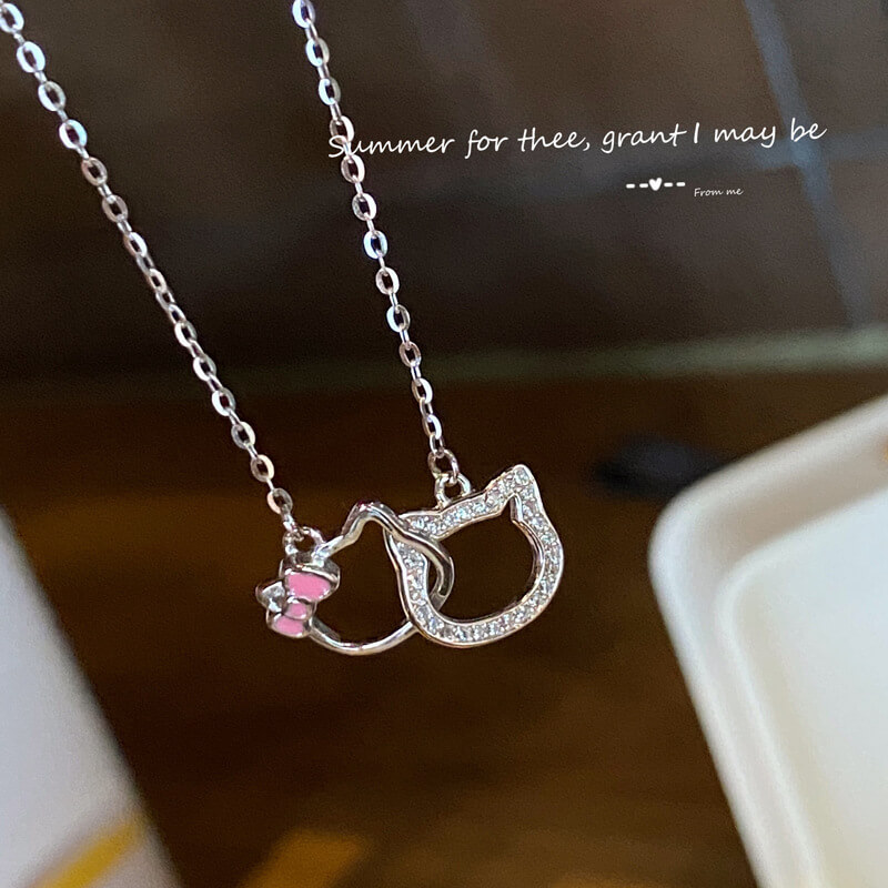 collar hello kitty doble