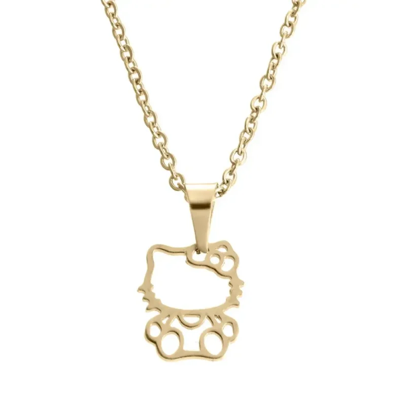 collar hello kitty oro