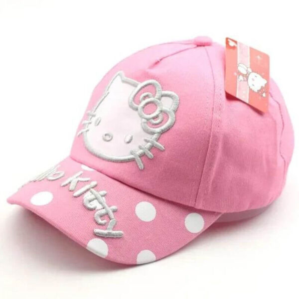 gorra hello kitty lunares rosa