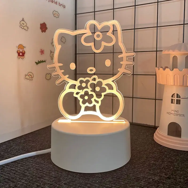 lámpara hello kitty flor
