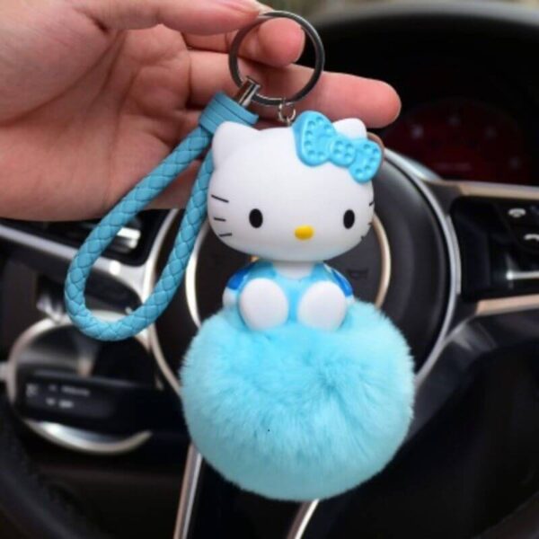 llavero hello kitty azul