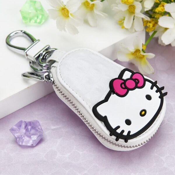 llavero hello kitty cuero blanco