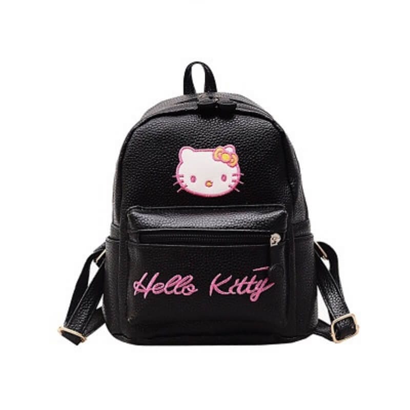 mochila de hello kitty negra
