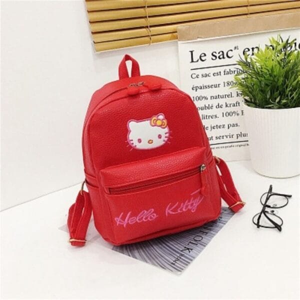 mochila de hello kitty punk roja