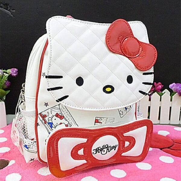 mochila hello kitty blanca roja