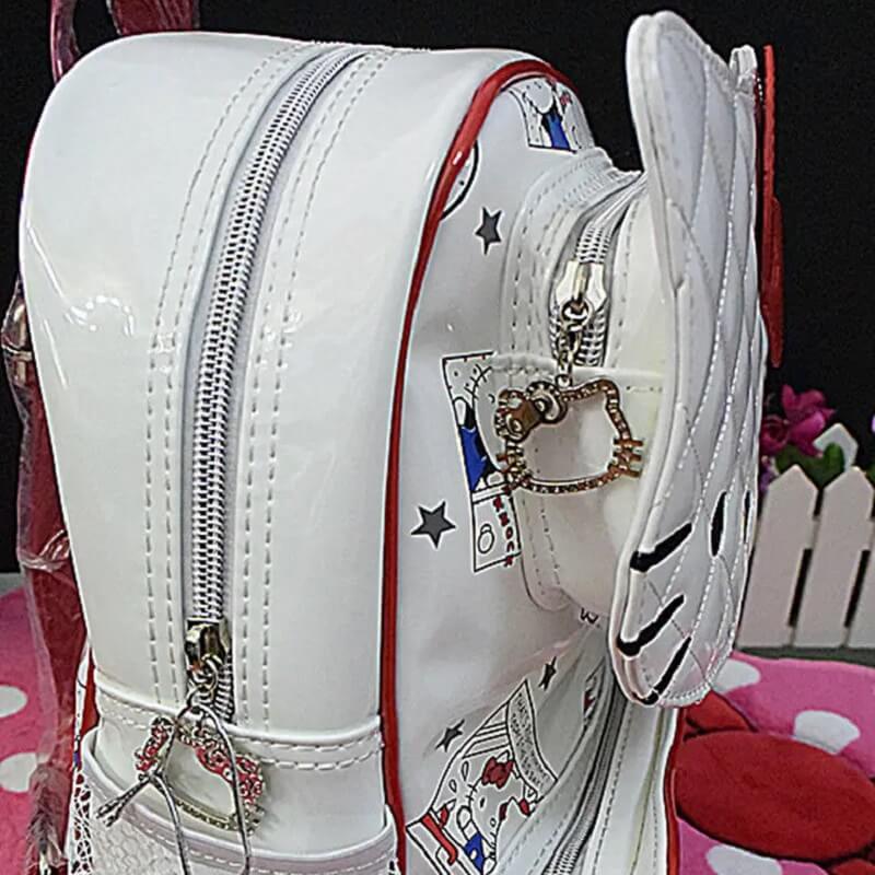 mochila hello kitty blanca roja