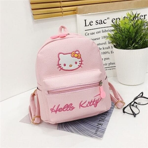 mochila hello kitty cuero rosa