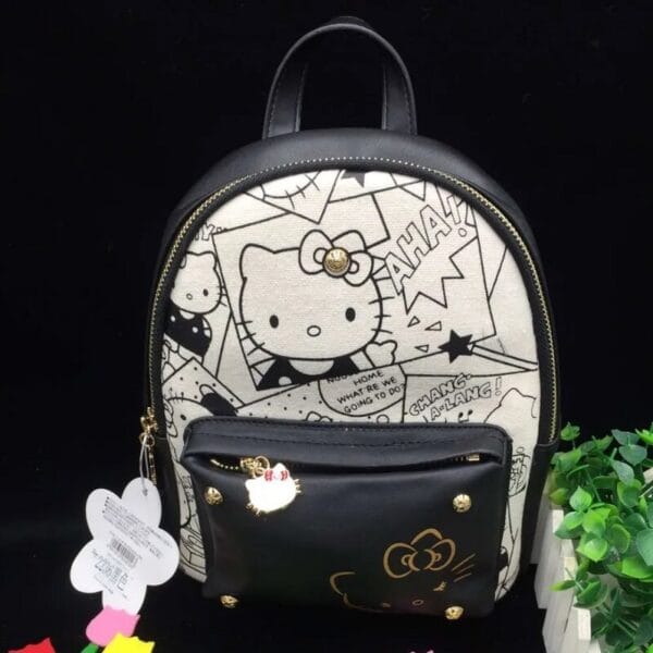 mochila hello kitty negra