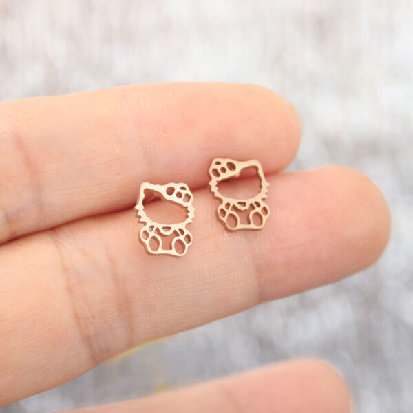 pendientes hello kitty oro rosado