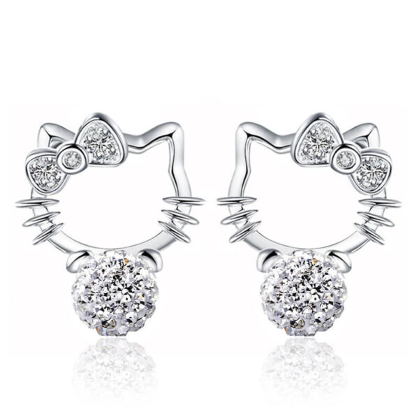 pendientes hello kitty piedra lunar