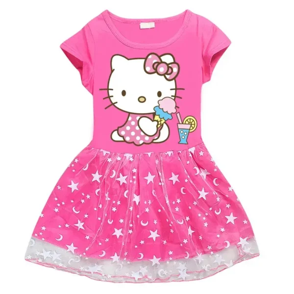 vestido hello kitty estrella rosa