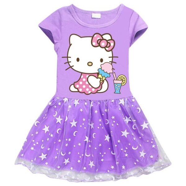 vestido hello kitty estrella violeta