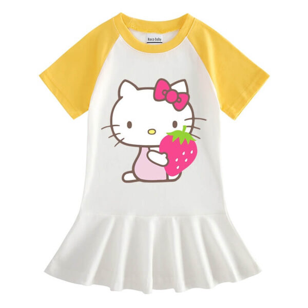 vestido hello kitty fresa amarillo