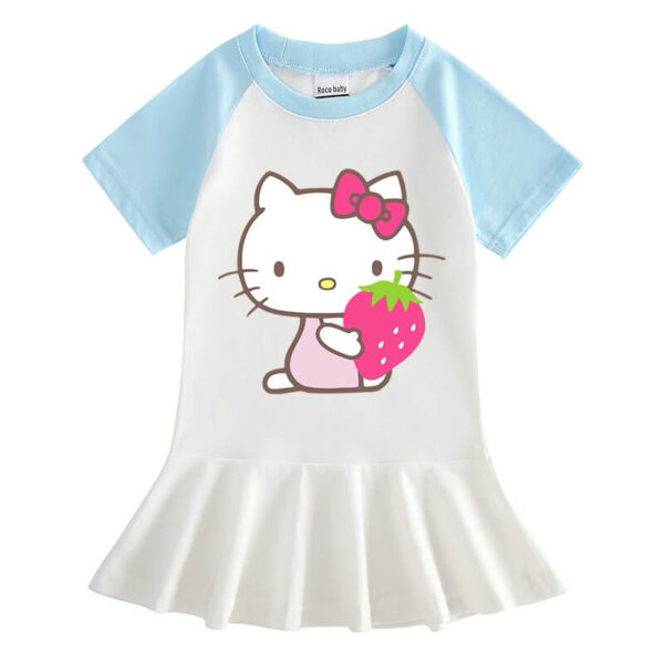 vestido hello kitty fresa azul