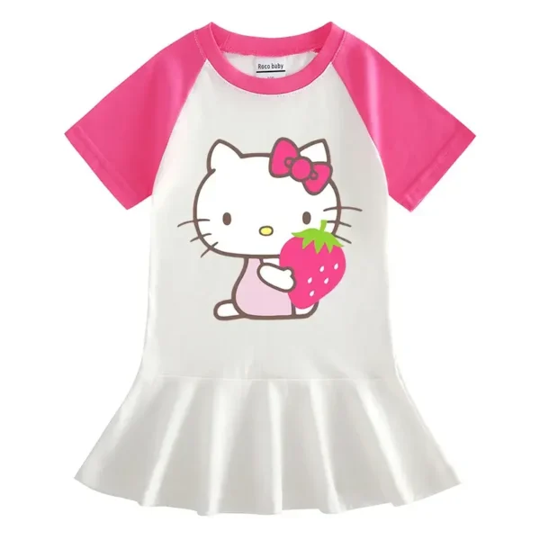 vestido hello kitty fresa rosa