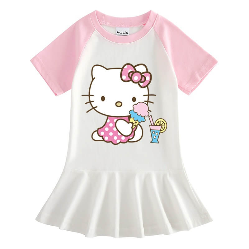 vestido hello kitty helado rosa vestido hello kitty helado rosa