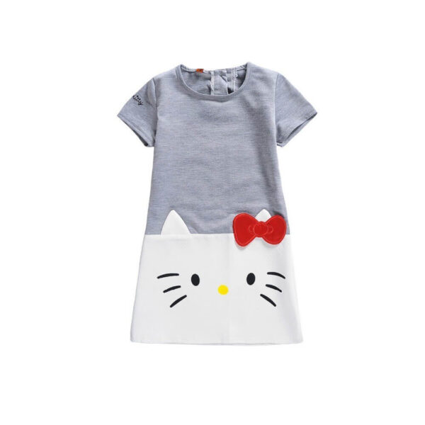 vestido hello kitty niña gris