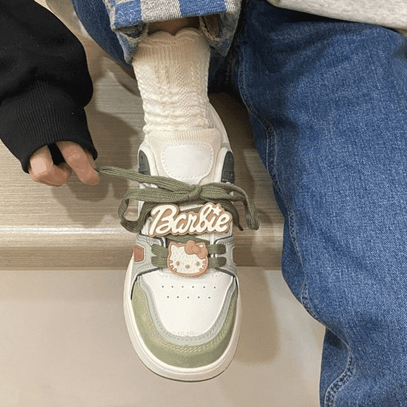 zapatillas hello kitty verde