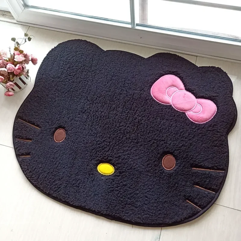 alfombra hello kitty negro