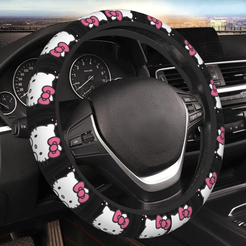 funda de volante hello kitty negro