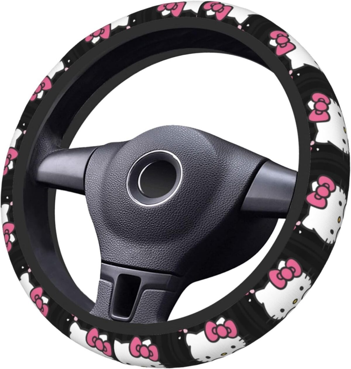 funda de volante hello kitty negro