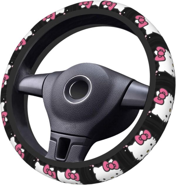 funda de volante hello kitty negro