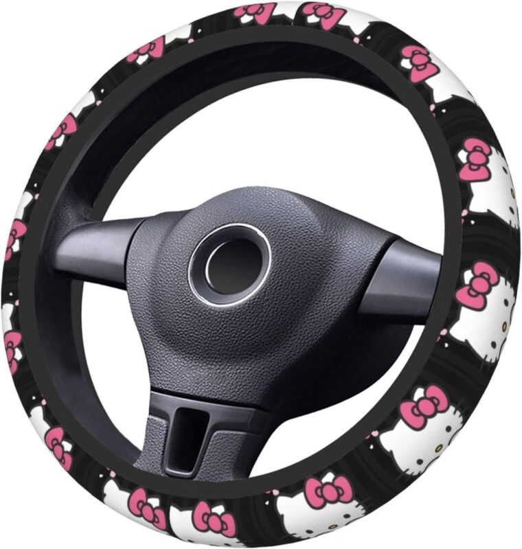 funda de volante hello kitty negro