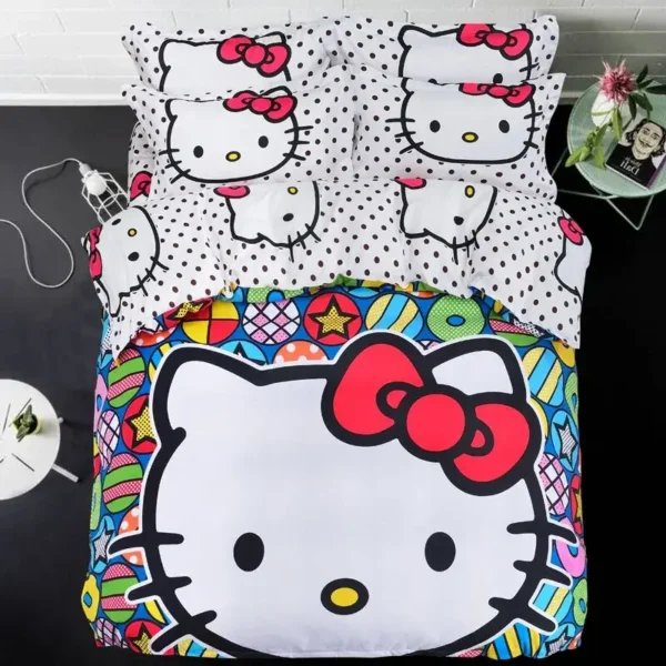 funda nordica hello kitty colorida
