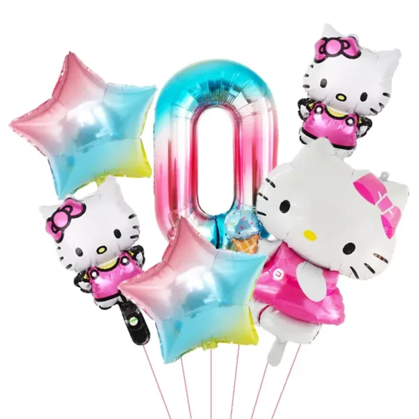 globos hello kitty arcoiris