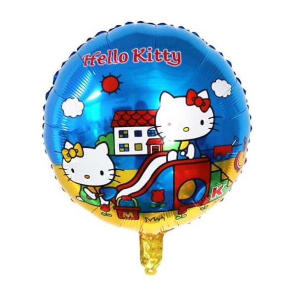 globos hello kitty azul metalico