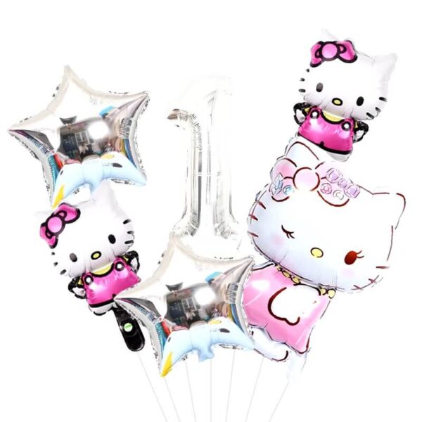 globos hello kitty plateados