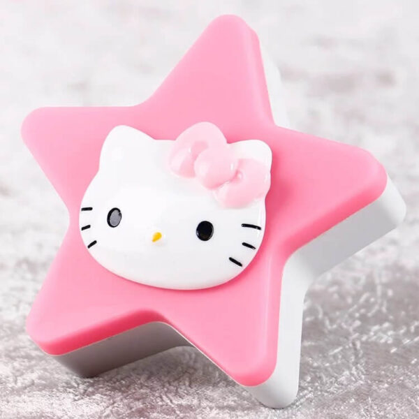 luz de noche hello kitty estrella rosa