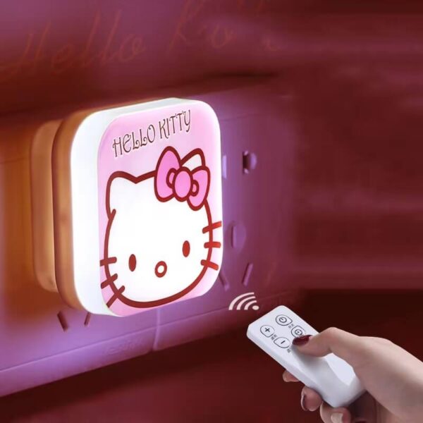 luz de noche hello kitty rosa