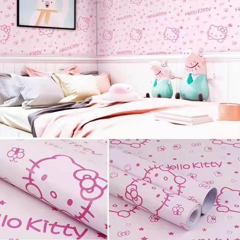papel pintado de hello kitty rosa papel pintado de hello kitty rosa