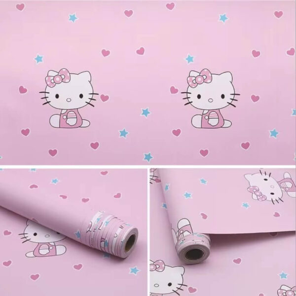 papel pintado hello kitty corazon