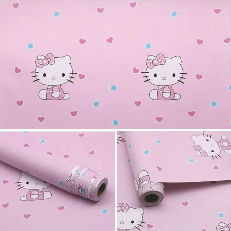 papel pintado hello kitty corazon
